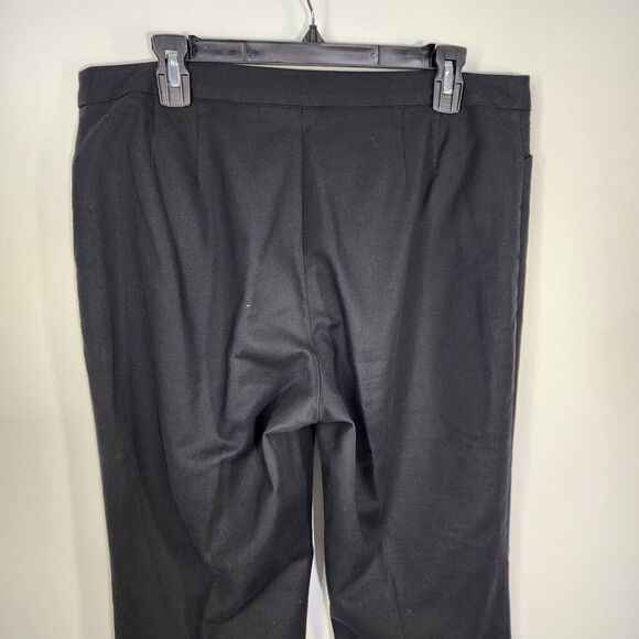 Chicos Womens Dress Pants Size 1.5 Short US 10 Black Straight Mid Rise Stretch - Picture 5 of 8